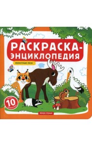 Раскраска-энциклопедия. Животные леса: книжка-раскраска