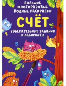 Большие многоразовые водные раскраски. Счет