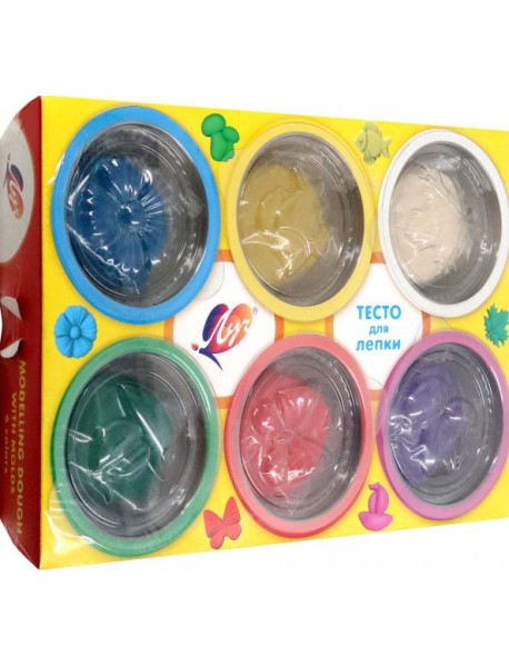 Набор с тестом д/лепки 6цв(крыш.-фор.),31С 2029-08