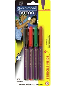 Маркеры 4цв д/татуировок 2880/4