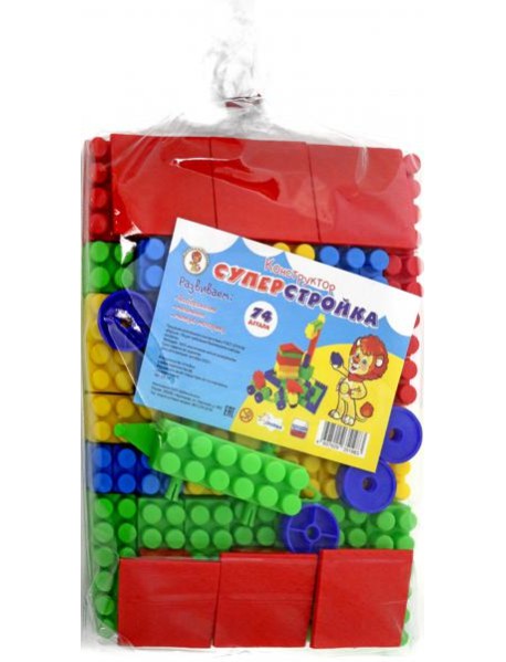 Конструктор "Суперстройка" 74 дет.(пакет) СС-74