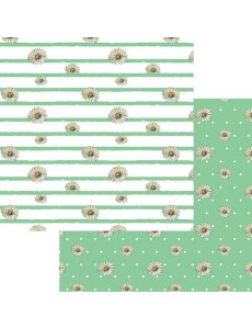 Бумага упаков.двустор. 100*70 Ромашки,WPD-03