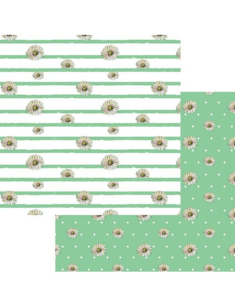 Бумага упаков.двустор. 100*70 Ромашки,WPD-03