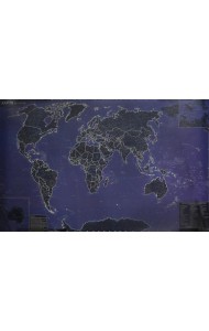 Карта мира. Светящаяся в темноте