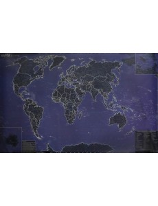 Карта мира. Светящаяся в темноте