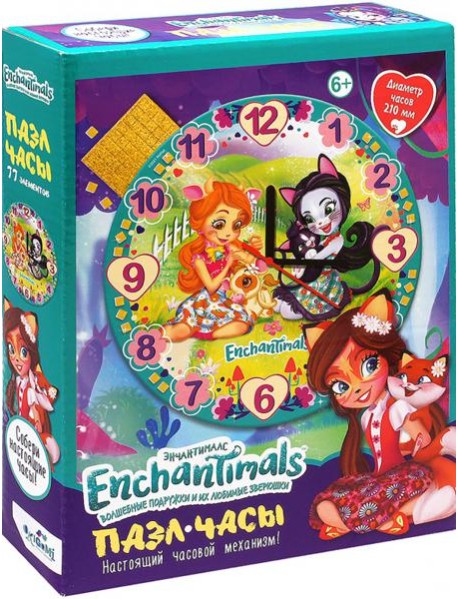 Энчантималс.Пазл-77 Часы На лугу,06730