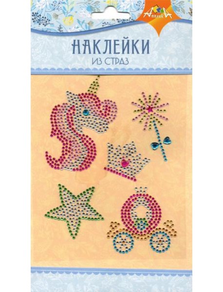 Наклейки из страз Единорог,С3284-06