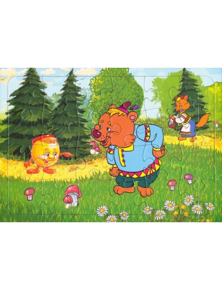 Пазл 24 эл. Колобок и медведь