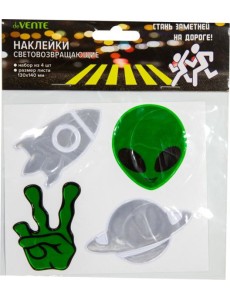 Наклейки световозвращающие ALIEN 4шт