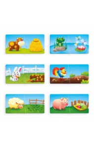 Макси-пазлы. Половинки. Кто что ест? 24 детали. ГЕОДОМ