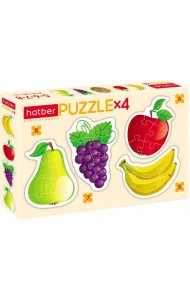 Hatber Puzzle-5,6,7,8 фигурн.4в1,Яр.фрук,ПЗ5_28750