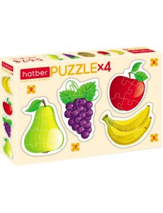 Hatber Puzzle-5,6,7,8 фигурн.4в1,Яр.фрук,ПЗ5_28750
