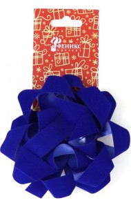Декоративный бант Синий бархат 12x12см (82275)