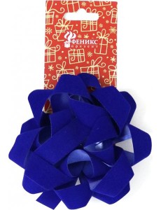 Декоративный бант Синий бархат 12x12см (82275) Декоративный бант Синий бархат 12x12см (82275)