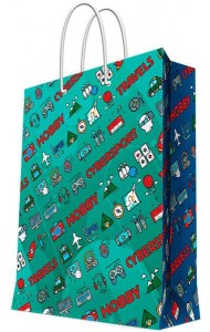 Пакет бумажный 17.8х22.9х9 Мужские увлечения 83570