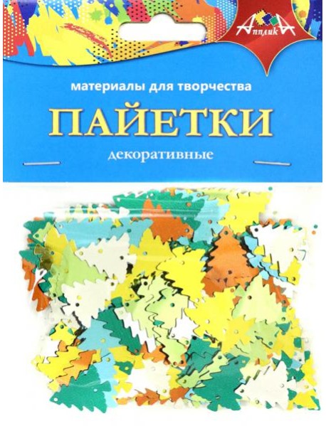 НГ Декоративные пайетки Маленькие елочки,С3572-02