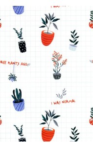 Бумага упаковочная 70*110см Pots,цвет в горш,N3485