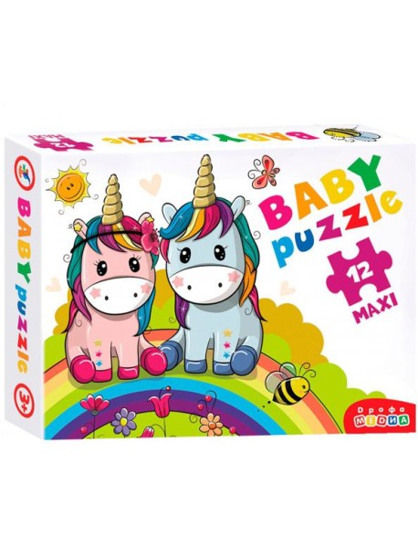 3848 Baby Puzzle. Радужные единороги