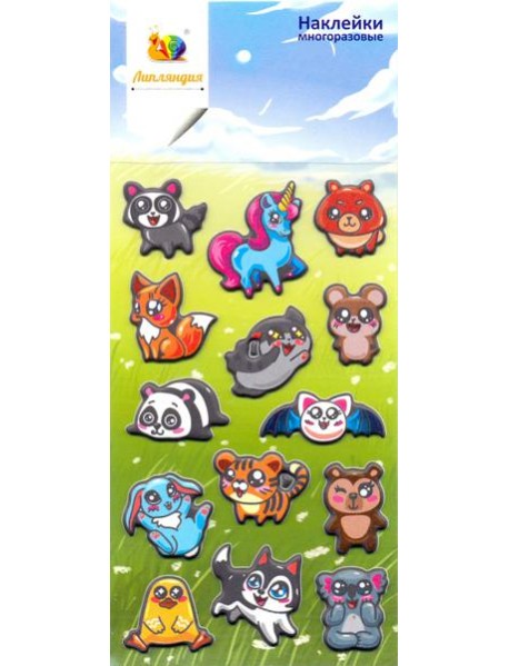 Наб. зефирных наклеек "Животные"
