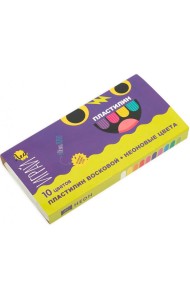Пластилин воск.неон 10цв 120гр,LPMCF-0110