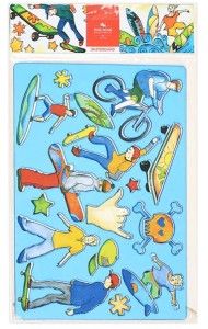 Шаблон д/рисования SKATEBOARD 265х187 светло-гол.