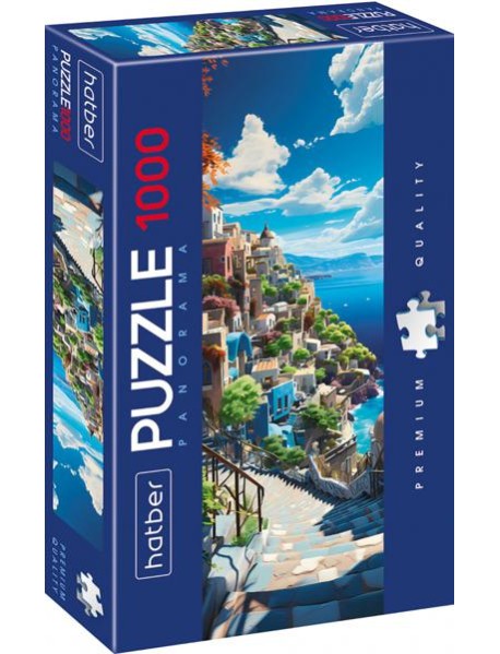 Hatber Puzzle-1000 Панорама-Санторин,1000ПЗ2_30703