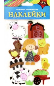 Наклейки из ЭВА Веселая ферма 2,ассортим С3476-08