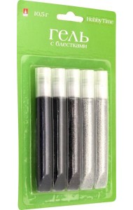 Гель с глит.для декора,ЦВ.ГАММА №1,5цв,2-318/01