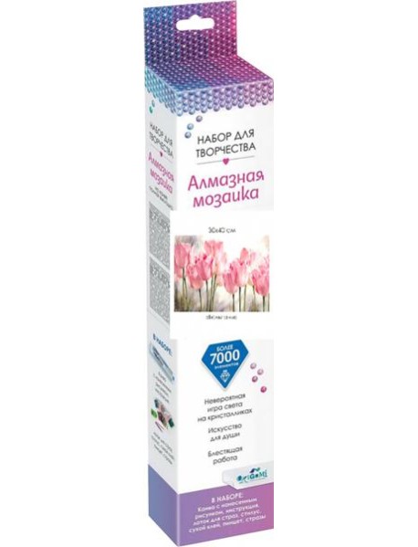 Алмазные узоры. Тюльпаны. 30*40,06136