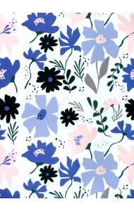 Бумага упаковочная 70*110см Sent,синие цветы,N3483