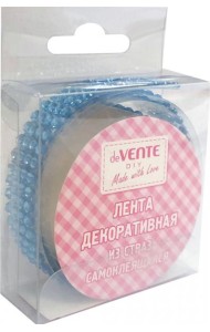 Клейкая лента 16мм СТРАЗЫ бирюзовая 5м