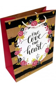 Пакет бумажный 26х32.4х12.7см Одна Любовь (81263)