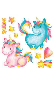 4218 Декоративные наклейки. Малыши-единороги