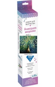 Алмазные узоры. Гордый павлин 30*30,06082