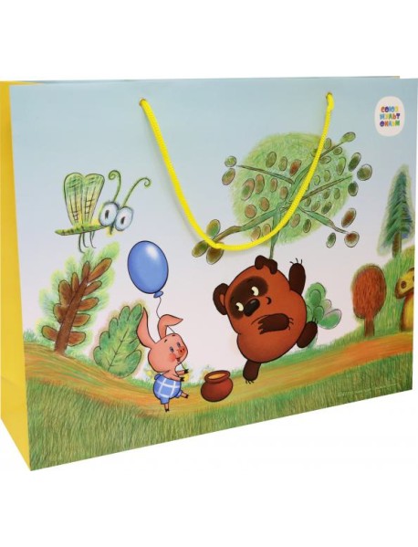 Пакет подар. "Винни Пух" 45х35х11 /СМФ 12139