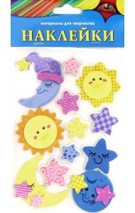 Наклейки из ЭВА Солнышко и месяц.,С3476-10