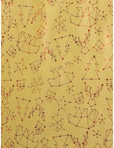 Бумага крафт "Красные созвездия" (76686)