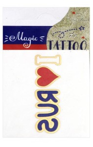 Татуировка временная I lOVE RUS мал.76897