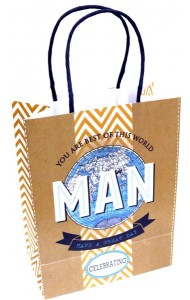 Пакет бумажный 17.8х22.9х9.8см Man (81219)