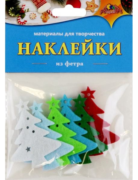 НГ Наклейки из фетра Ёлочка,С3814-01