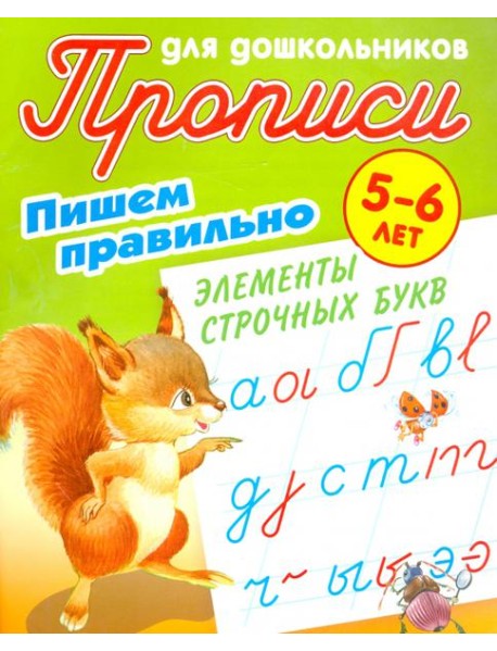 Пишем правильно элементы строчных букв. 5-6 лет