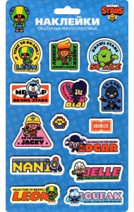 Наклейки объемные Леон, Мистер П, Джеки,NA0011