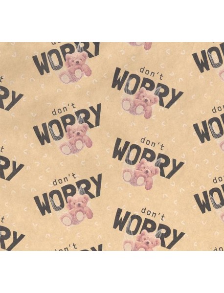Упаковочная бумага крафт "Dont worry" MS_46376'