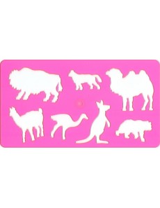 Шаблон д/рисования ЖИВОТНЫЕ 209х119 розовый