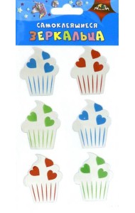 Зеркальца самоклеящиеся Капкейки,С3750-02