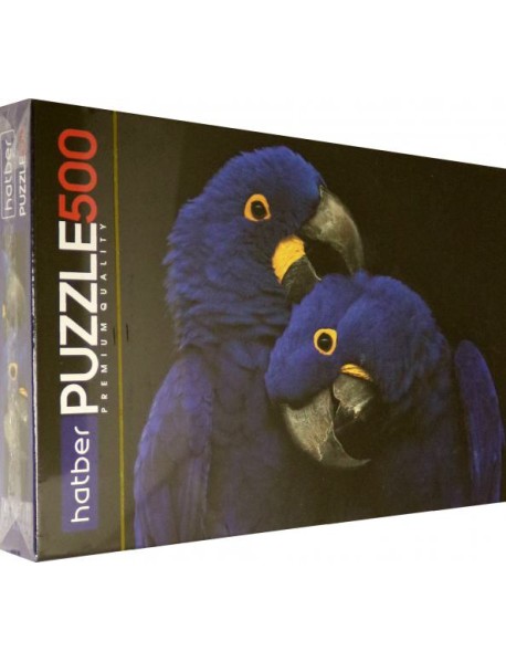 Hatber Puzzle-500 Два синих попугая,500ПЗ2_26178