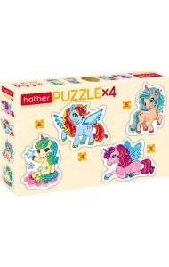 Hatber Puzzle-3,4,5,6 фигурн.4в1 Единоро,ПЗ5_28752