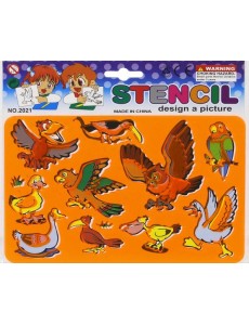 Трафарет ЖИВОТНЫЕ с раскраской (М-6530)