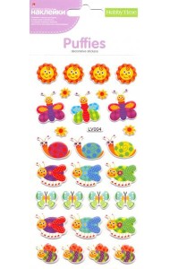 Наклейки объемные БАБОЧКИ-2,3вида,2-151/07