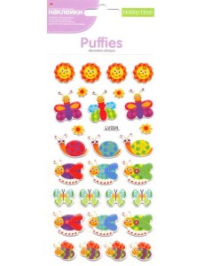 Наклейки объемные БАБОЧКИ-2,3вида,2-151/07